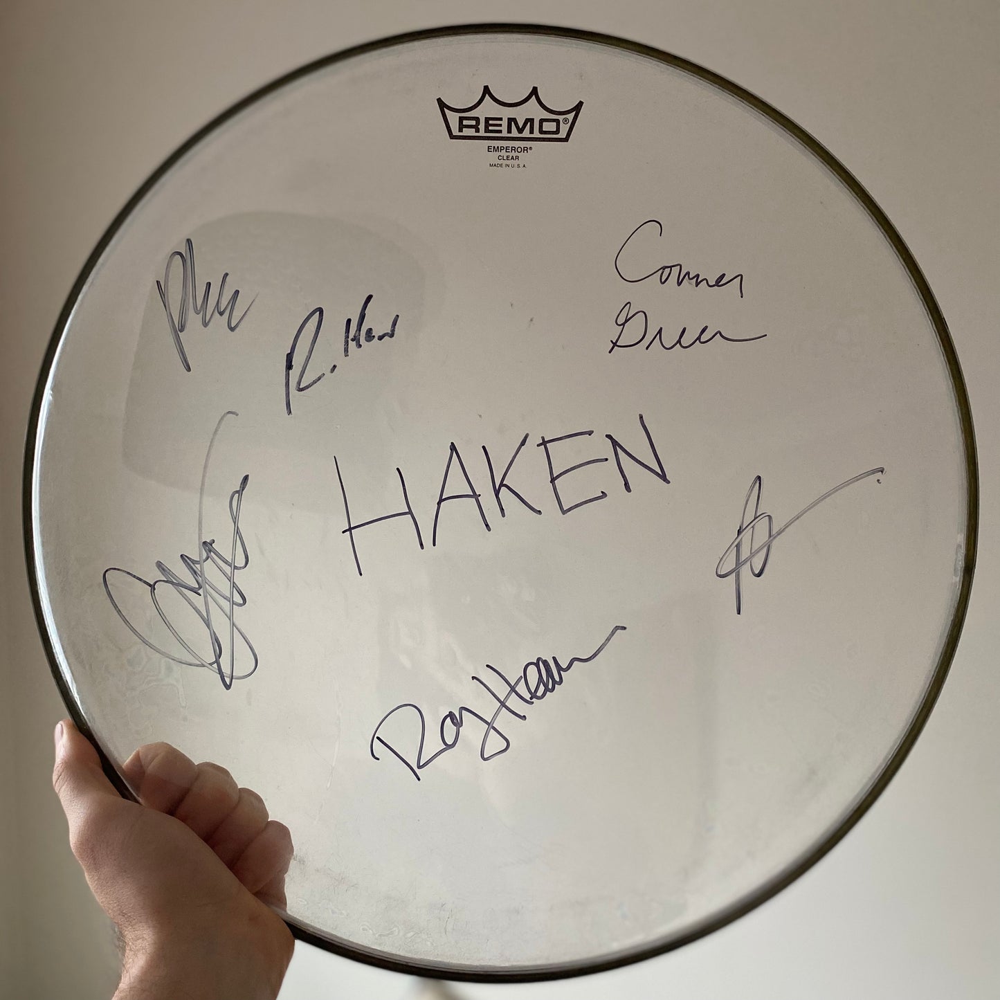 Signed drum head