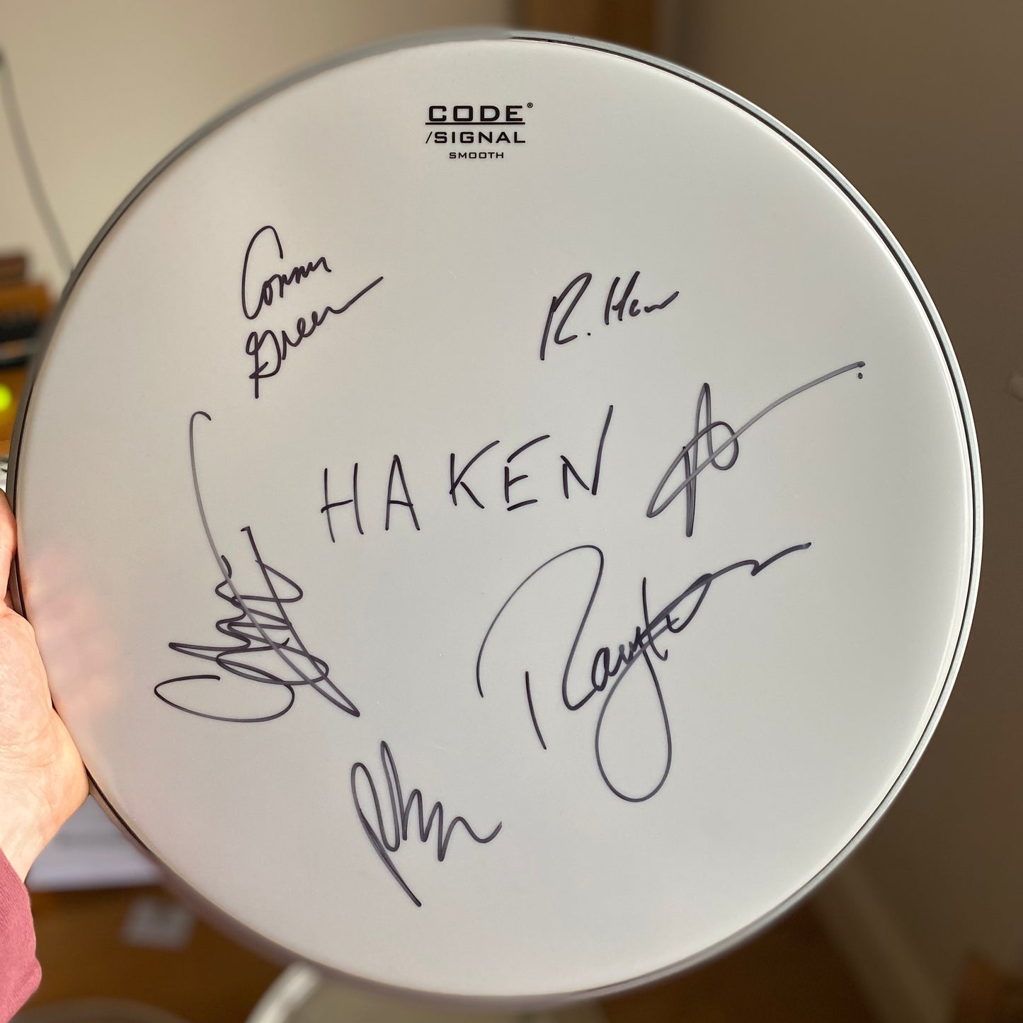 Signed drum head