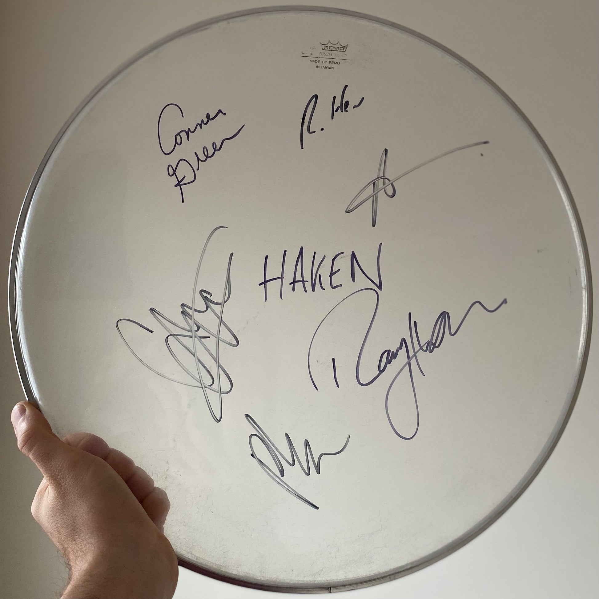 Signed drum head