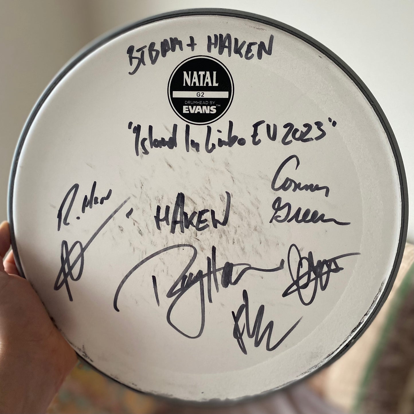 Signed drum head