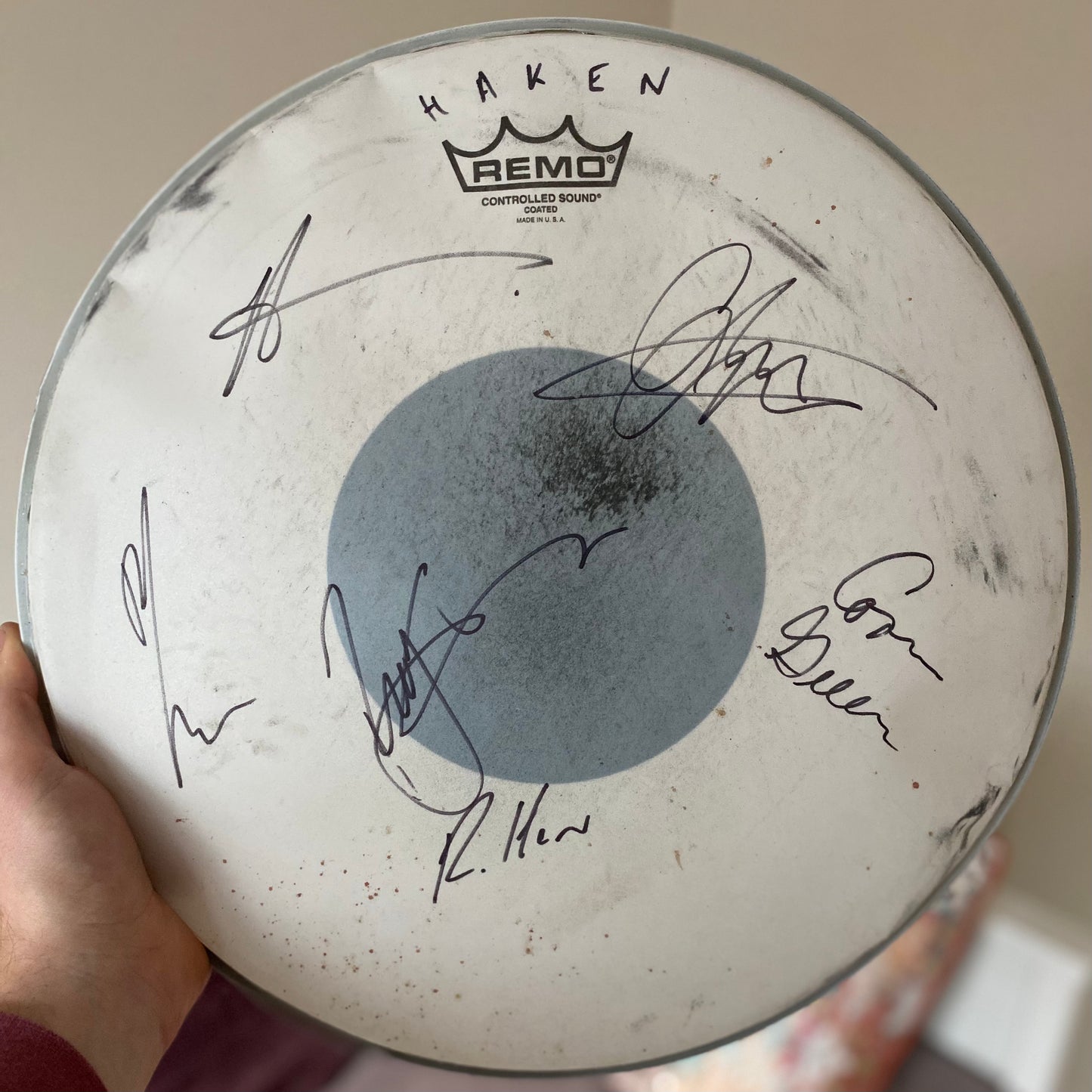 Signed drum head