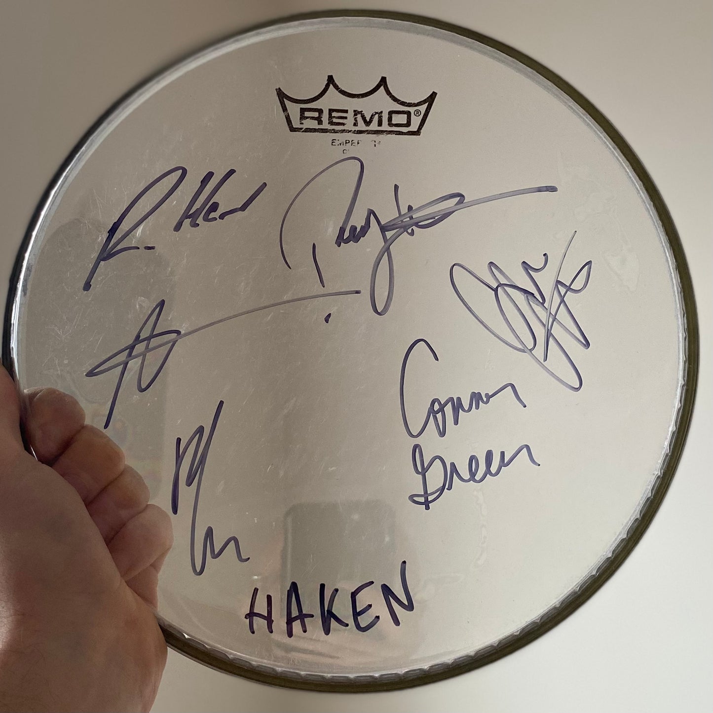 Signed drum head