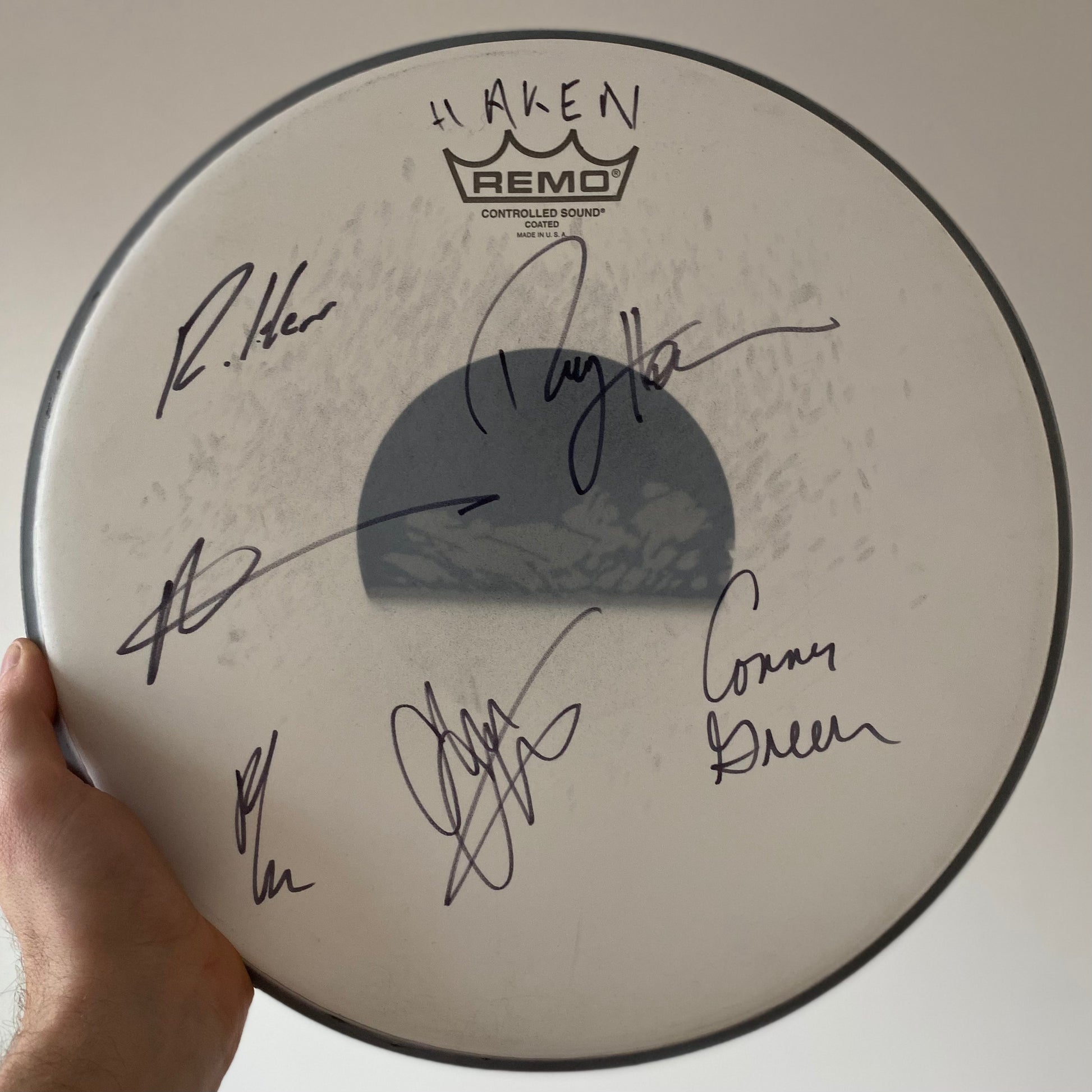 Signed drum head