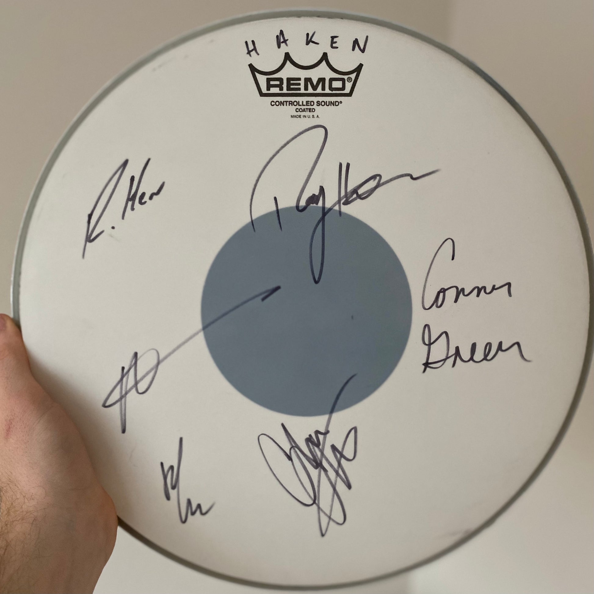 Signed drum head