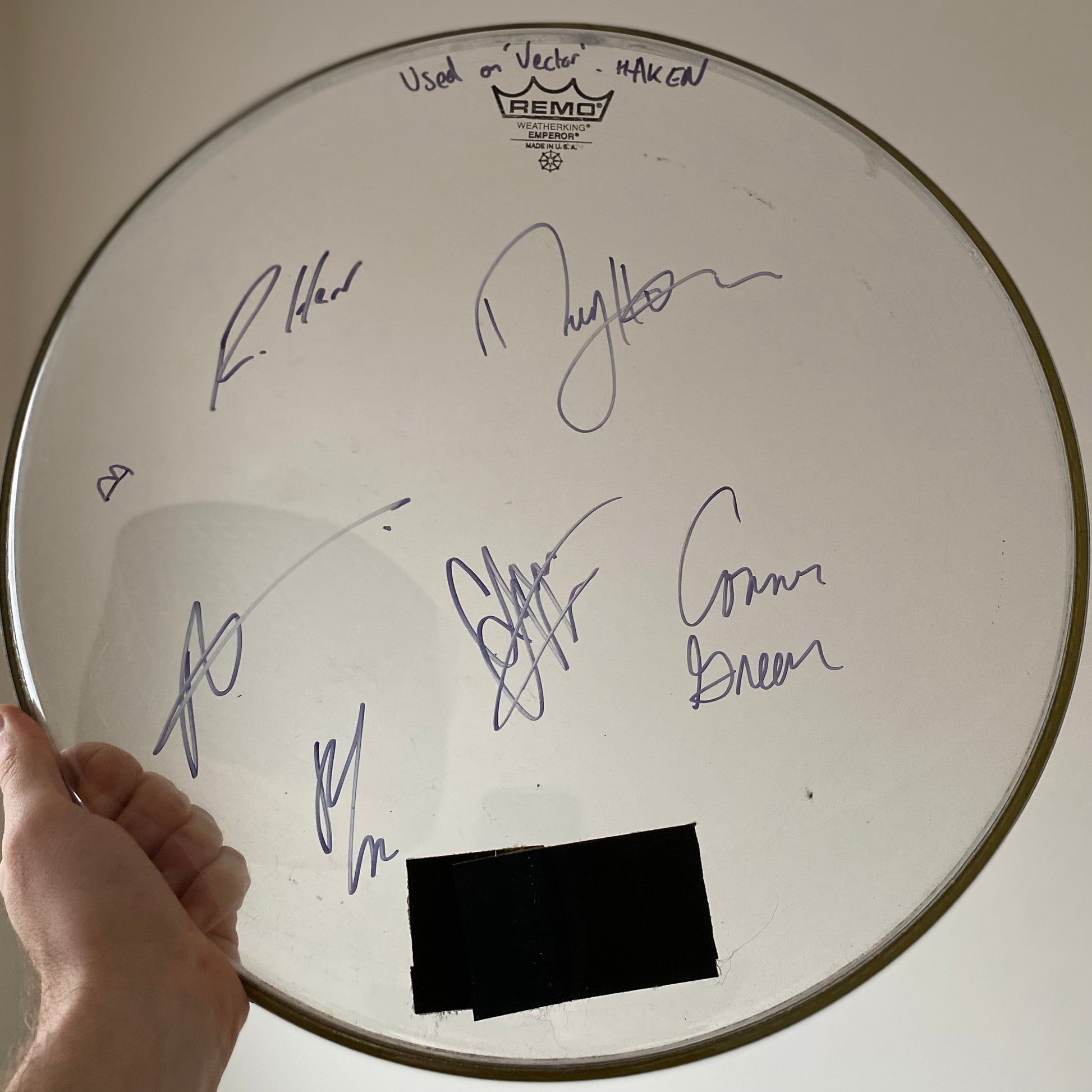 Signed drum head